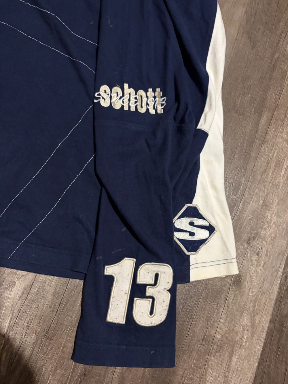 Schott nyc navy blue longsleeve (TAGGED XXL) - Picture 3 of 7